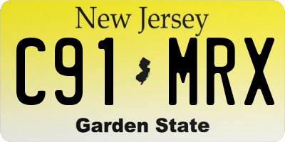NJ license plate C91MRX