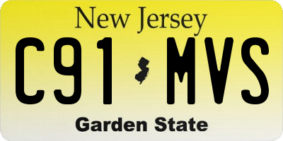 NJ license plate C91MVS