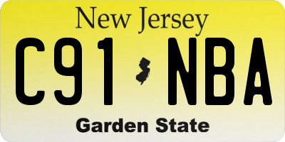 NJ license plate C91NBA