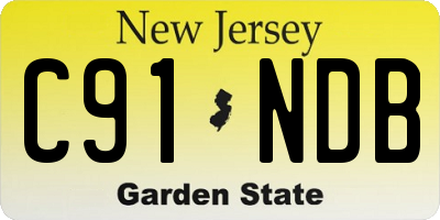 NJ license plate C91NDB