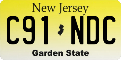 NJ license plate C91NDC