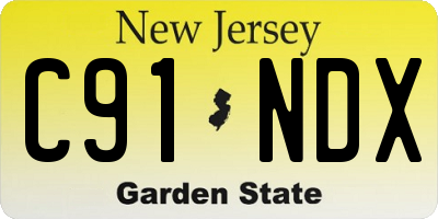 NJ license plate C91NDX