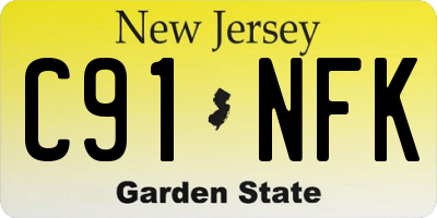 NJ license plate C91NFK