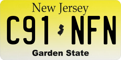 NJ license plate C91NFN