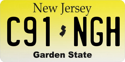 NJ license plate C91NGH