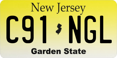 NJ license plate C91NGL