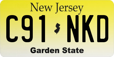 NJ license plate C91NKD