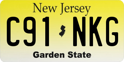 NJ license plate C91NKG