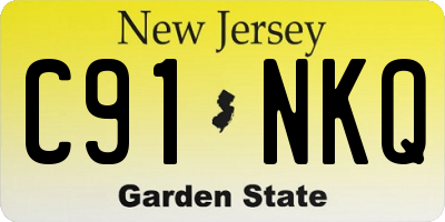 NJ license plate C91NKQ
