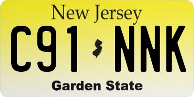 NJ license plate C91NNK