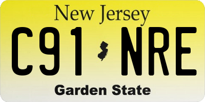 NJ license plate C91NRE