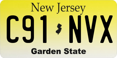 NJ license plate C91NVX