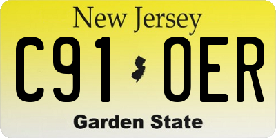 NJ license plate C91OER