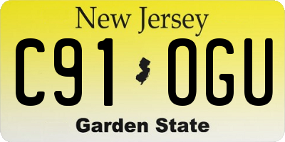 NJ license plate C91OGU