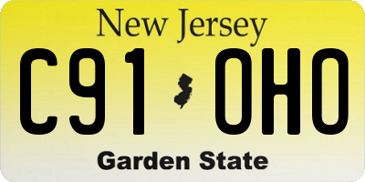 NJ license plate C91OHO