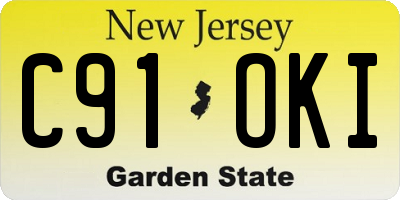 NJ license plate C91OKI