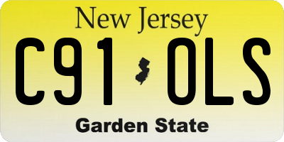 NJ license plate C91OLS