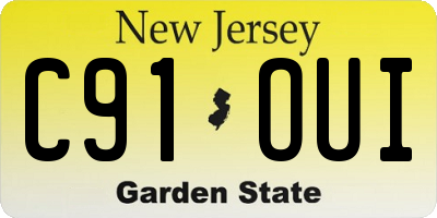 NJ license plate C91OUI