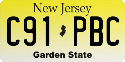 NJ license plate C91PBC