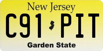 NJ license plate C91PIT