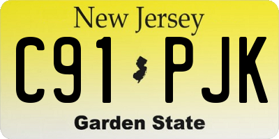 NJ license plate C91PJK