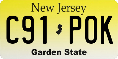 NJ license plate C91POK