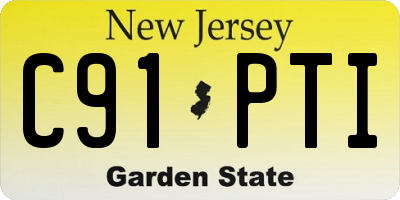 NJ license plate C91PTI