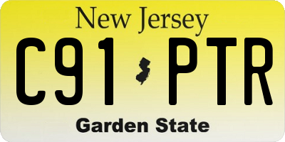 NJ license plate C91PTR
