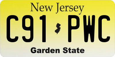 NJ license plate C91PWC