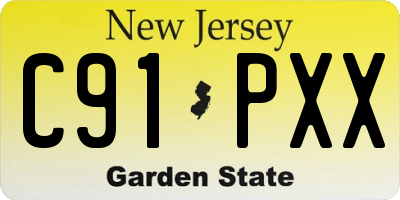 NJ license plate C91PXX