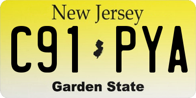 NJ license plate C91PYA