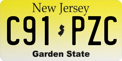 NJ license plate C91PZC