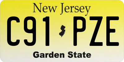 NJ license plate C91PZE