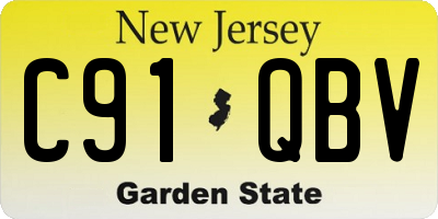 NJ license plate C91QBV