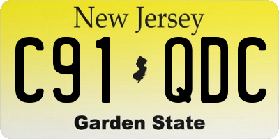 NJ license plate C91QDC