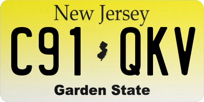 NJ license plate C91QKV