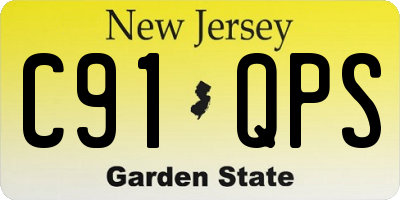 NJ license plate C91QPS