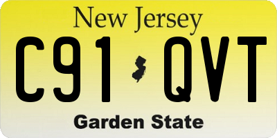 NJ license plate C91QVT