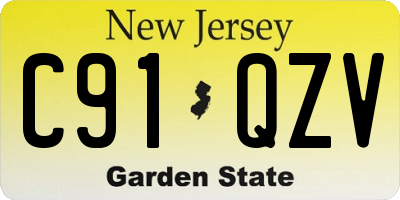 NJ license plate C91QZV