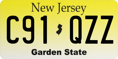 NJ license plate C91QZZ