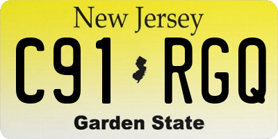 NJ license plate C91RGQ