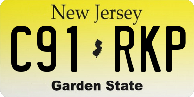 NJ license plate C91RKP