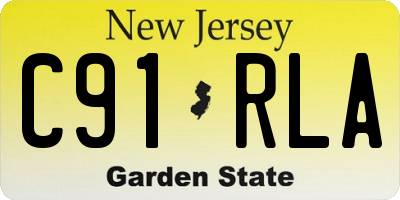 NJ license plate C91RLA