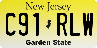 NJ license plate C91RLW