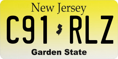 NJ license plate C91RLZ