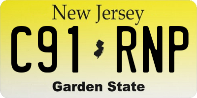 NJ license plate C91RNP