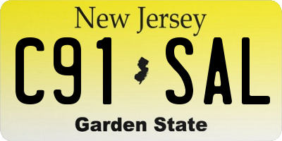 NJ license plate C91SAL