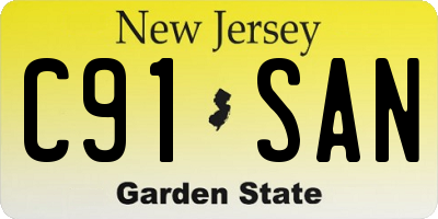 NJ license plate C91SAN