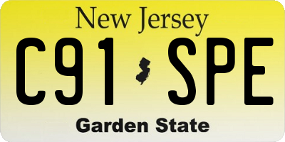 NJ license plate C91SPE