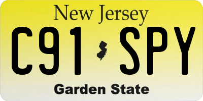 NJ license plate C91SPY